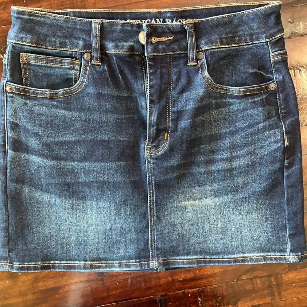 Denim mini skirt